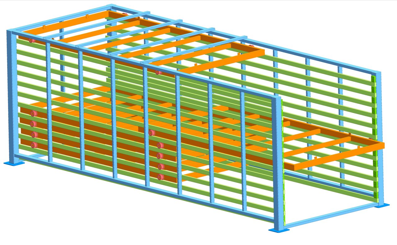 3D модель Накопитель для листового сортамента 5500 х 2000 х 1900 мм