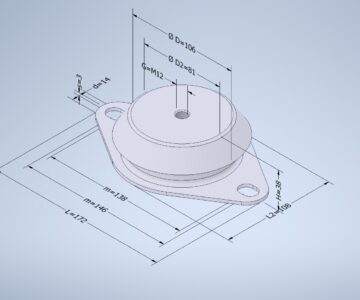 3D модель Виброопора EPC 04-60