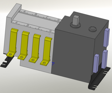 3D модель Реверсивный рубильник SQ5-125 4P, 100A, 400/230V (SUNTREE)