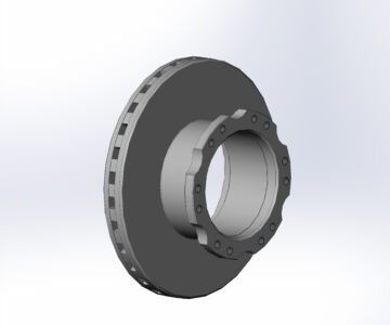 3D модель Диск тормозной 33104-3501078-01 ГАЗон NEXT, Валдай, ПАЗ