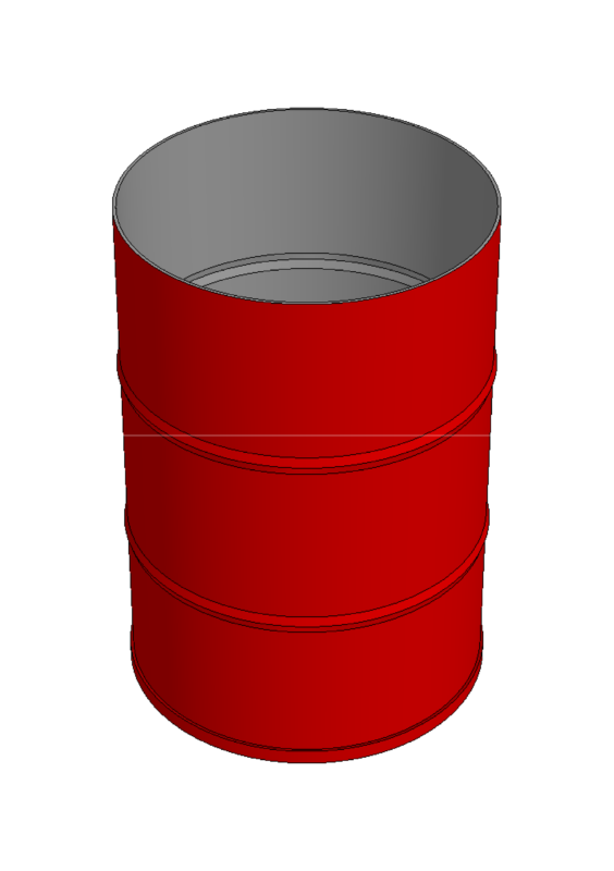 3D модель Бочка сталь 200 литров