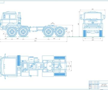 Чертеж Габаритный чертеж Урал 542362
