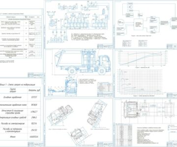 Чертеж Внедрение системы старт-стоп в автомобиль для вывоза бытовых отходов на базе КамАЗ-53605