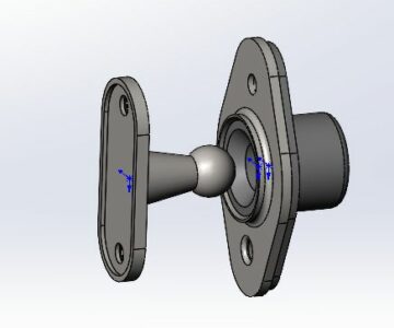 3D модель Фиксатор задней двери Уаз 452, 3741