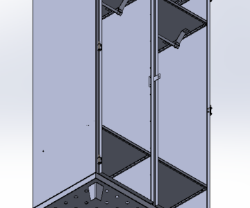 3D модель Шкаф для раздевалки из металла 900х500х1790