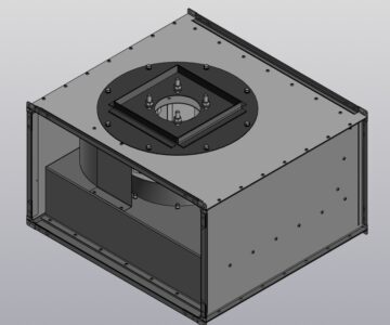 3D модель Канальный вентилятор 740х400х670 мм