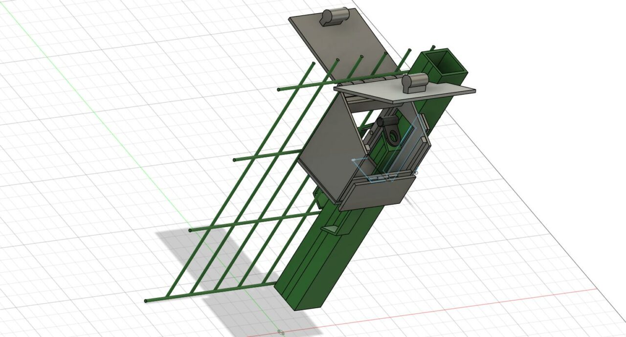 3D модель Снегозащитный короб для навесного замка на калитку забора типа Гиттер 3D и аналогичных.