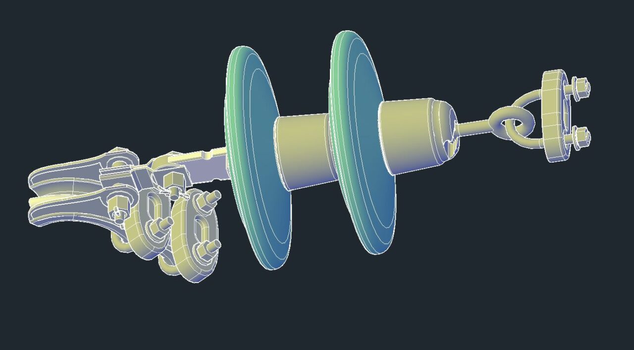 3D модель Натяжная гирлянда 6-10 кВ