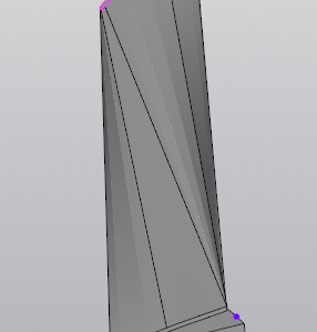 3D модель Лопатка дозвуковая компрессорная