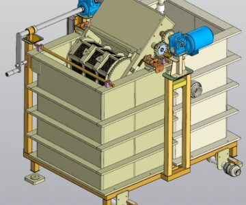 3D модель Барабанная установка гальванопокрытия с перегружным барабаном