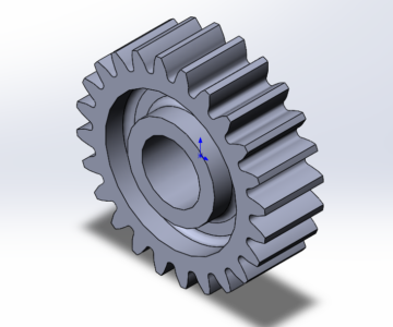 3D модель Шестерня на шнек мясорубки и ведомая редуктора kenwood mg51