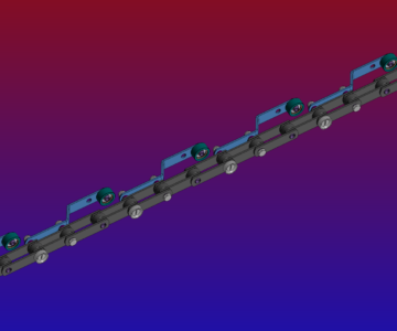 3D модель Цепь тяговая специальная С4МС28-3(d3=32)-76,2-3