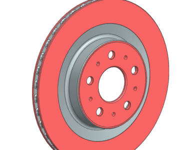 3D модель Диск тормозной Brembo для Tesla model Y