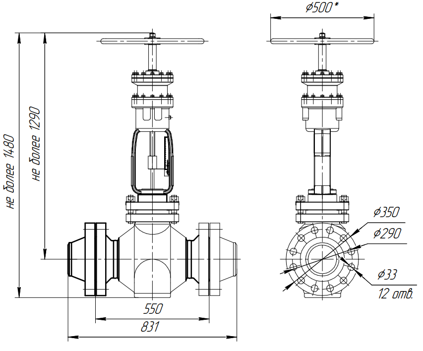 3D модель Клапан регулирующий ручной DN150 PN160