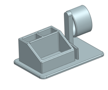 3D модель Органайзер настольный со стойкой для смарт-часов