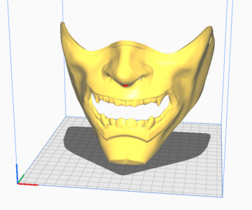 3D модель Самурайская маска для сноубординга