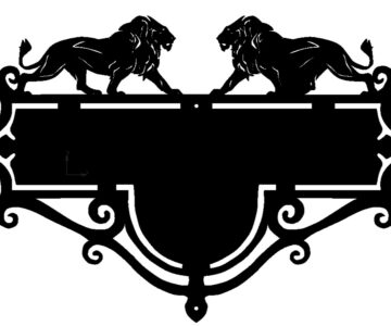 Чертеж Адресная табличка Львы