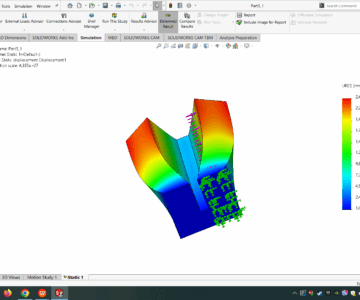 3D модель Параметризация модели и пример симуляции в SolidWorks Part3_1