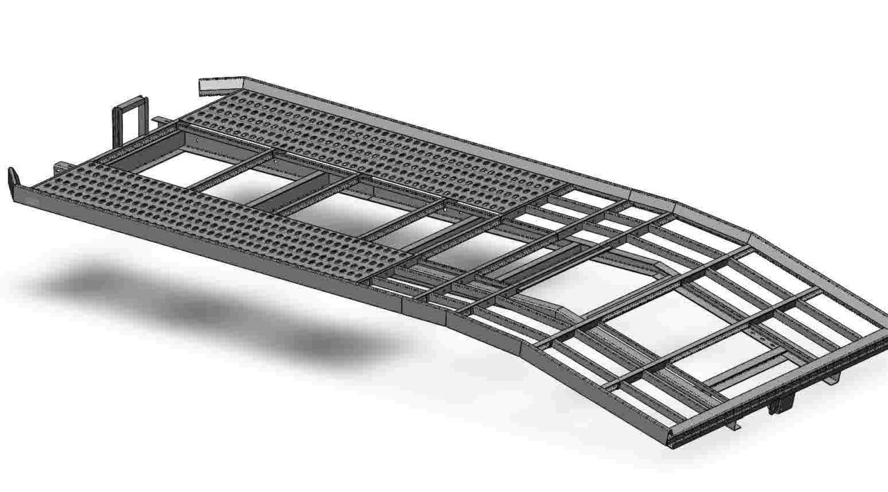 3D модель Рама платформы эвакуатора автомобилей