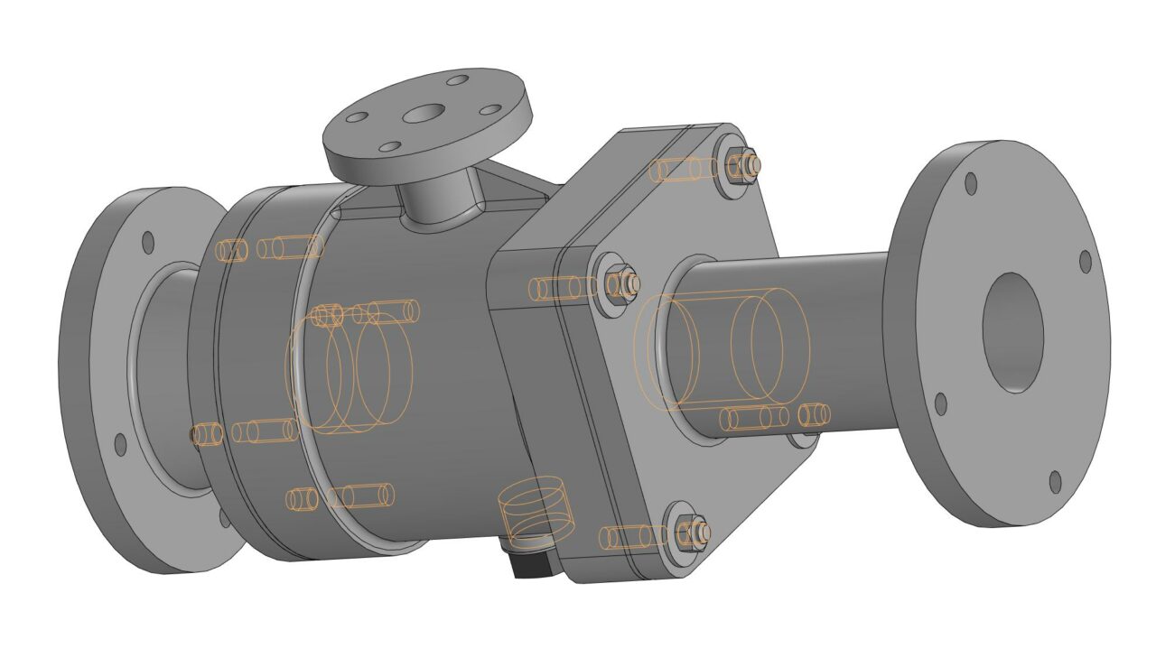 Чертеж Эжектор МЧ00.57.00.00 в КОМПАС-3D 21