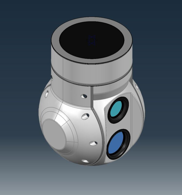3D модель 2х-осевая карданная камера U30TiR
