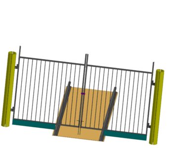 3D модель Ворота 4900х2350 из профильной трубы 40х40