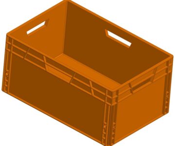 3D модель Пластиковый ящик для хранения 600х400х280