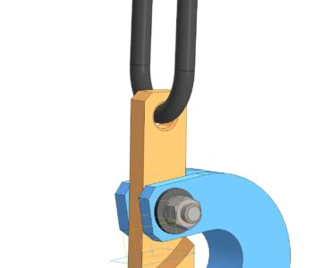 3D модель Захват для подъема листового проката толщиной от 3 до 25мм г/п 475 кг