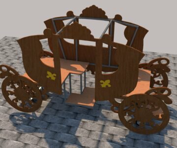 3D модель Карета для золушки