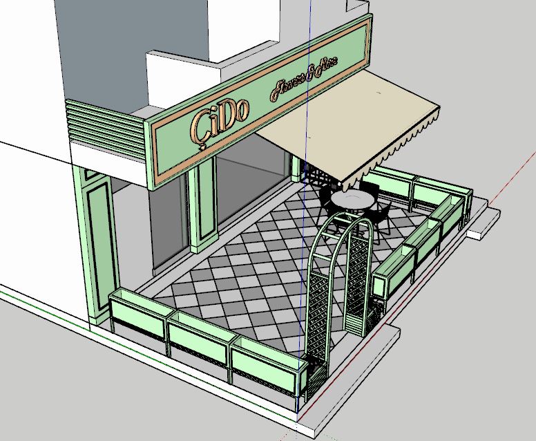 3D модель Фасад магазина