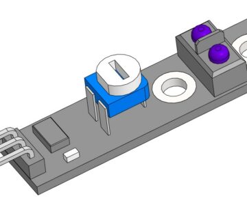 3D модель Модуль датчика линии KY-033 (HW-511) для Arduino