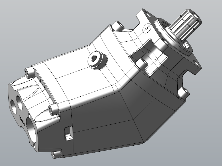 3D модель Гидронасос F2-70/35-L (378 1471) Parker