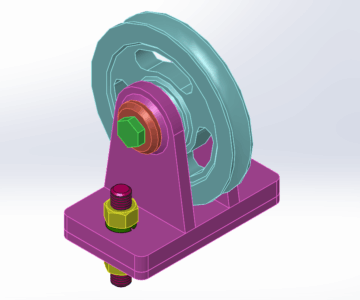 3D модель Ролик поддерживающий ДР01.00.000  в SolidWorks