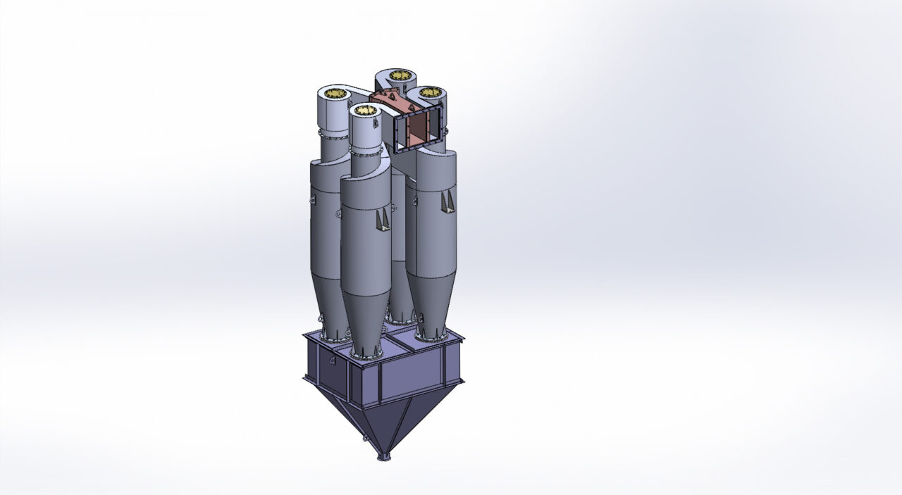 3D модель Батарея циклонов ЦН-15-800х4УП