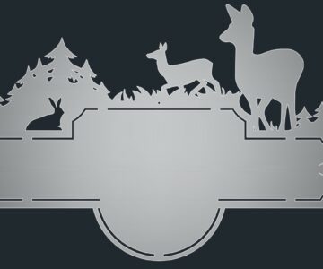 Чертеж Адресная табличка Олени