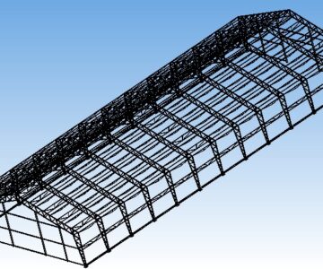 3D модель Проект ангара 60х25х6 м