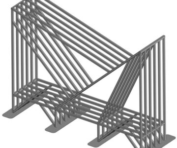3D модель Дровница уличная 2500х1850х650
