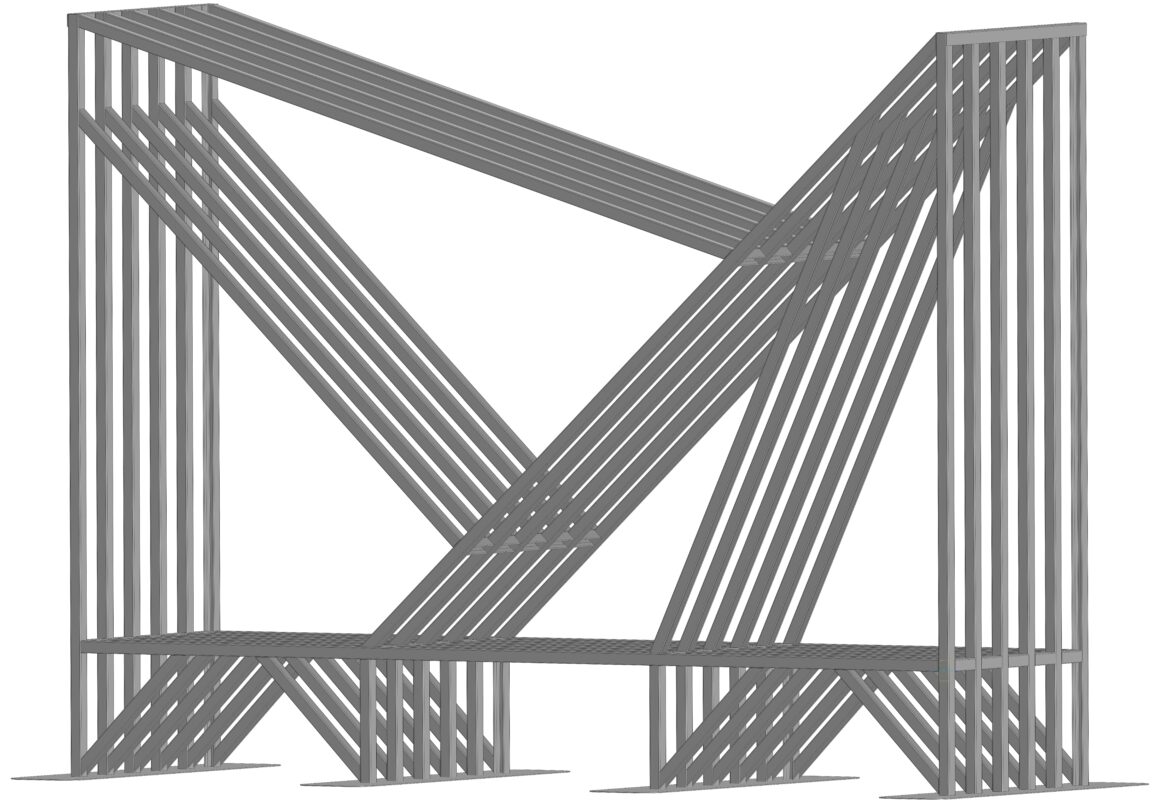 3D модель Дровница уличная 2500х1850х650