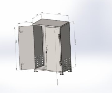 3D модель Ящик для хранения пропана на 2 баллона 200х390х790мм.