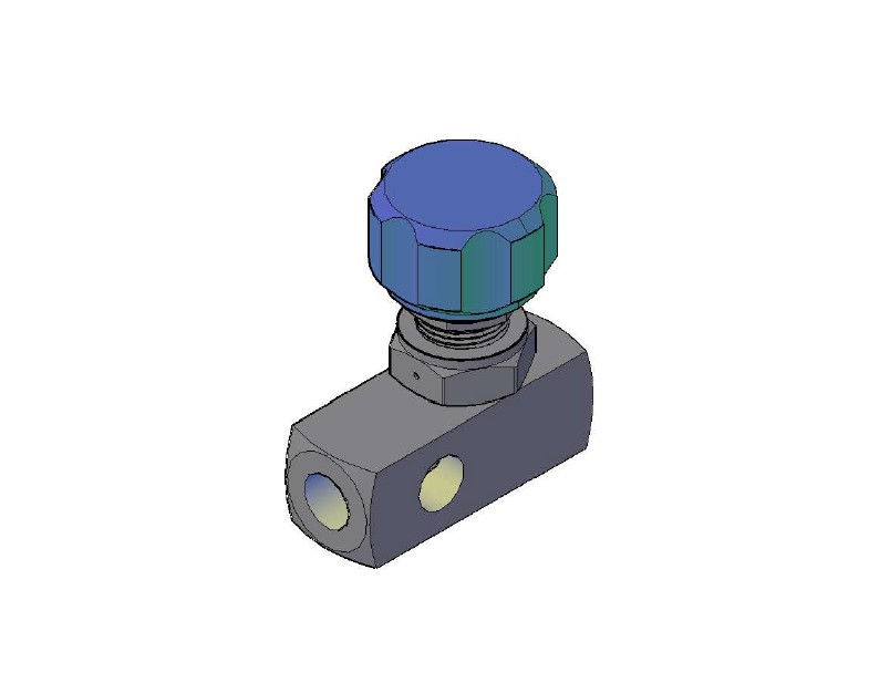 3D модель Клапан мембранный AMFLO SS-DV11 FNT4 4х портовый