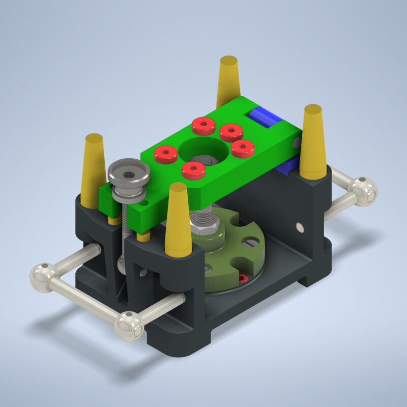 3D модель Кондуктор перекидной 00-000.06.01.01.00 Думкасова В.С. в Inventor