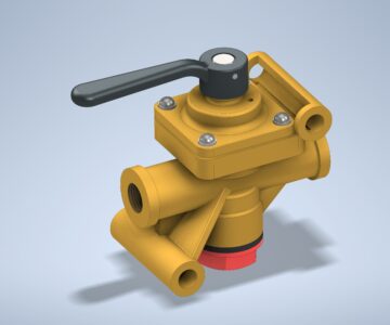 3D модель Кран разобщительный 00-000.06.02.02.00 Думкасова В.С. в Inventor