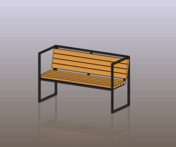 3D модель Лавочка WS-LOFT1500L