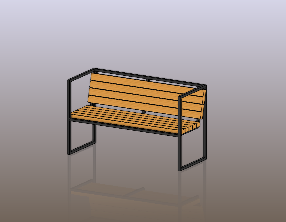 3D модель Лавочка WS-LOFT1500L