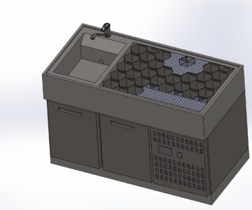 3D модель Макет сотовой коктельной станции АЛЬПАКО (1390х700х900)
