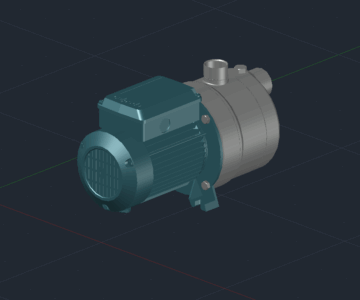 3D модель Насос Calpeda MXH 203 и MXH 204