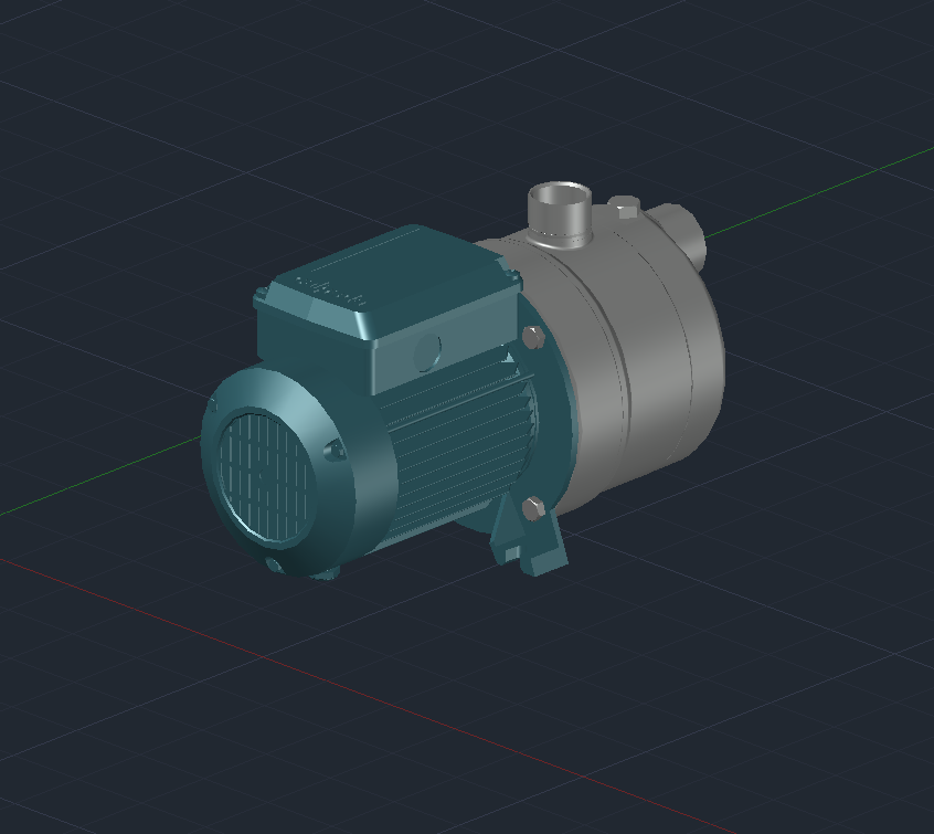 3D модель Насос Calpeda MXH 203 и MXH 204