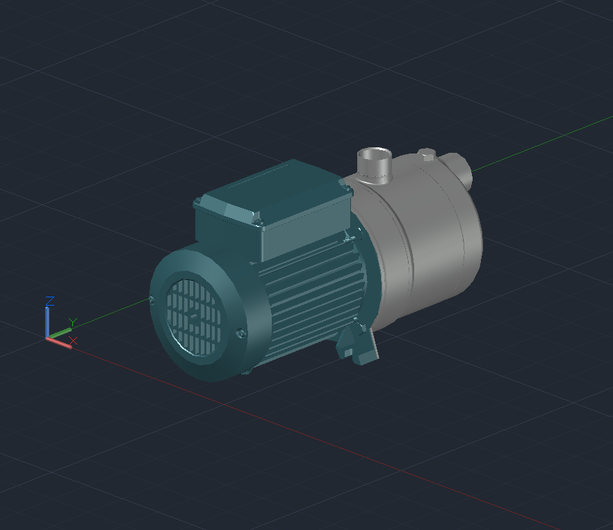 3D модель Насос Calpeda MXH 203 и MXH 204