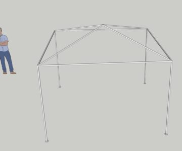 3D модель Шатер навес 3000х3000х3000мм