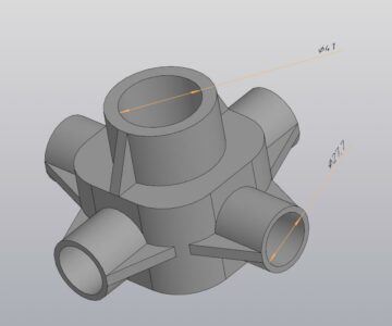 3D модель Основание и боковая заглушка под трубу диаметром 41 мм